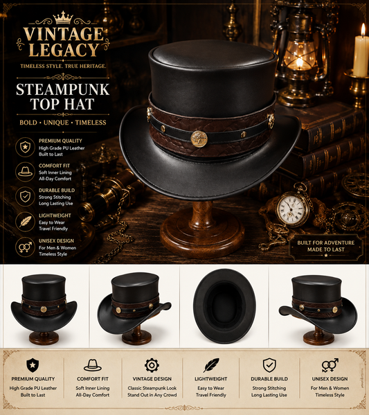 Vintage Steampunk Top Hat